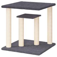 vidaXL Krabpaal met platforms 50 cm donkergrijs, kattentoren, kattenboom, kattenkrabtoren, kattenkrabpaal, kattenspeelmeubel, kattenklimmeubel - thumbnail
