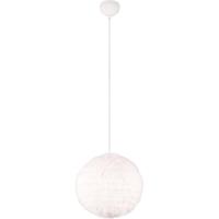 LED Hanglamp Taupe - Synthetisch Pluche - E27 Fitting - 1-lichts - Rond - thumbnail
