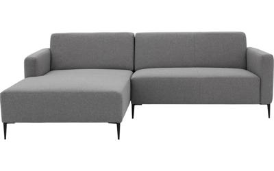 Goossens Bank Key West grijs, stof, 2-zits, modern design