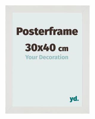 Posterlijst 30x40cm Wit Mat MDF Parma Posterlijst 30x40cm Wit Mat MDF Parma