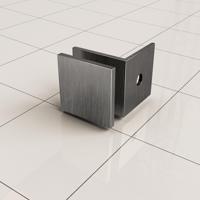 Wiesbaden Glaskoppeling Set Dora tbv profielloze Inloopdouche Gunmetal - thumbnail