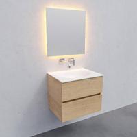 Badkamermeubel Solid Surface BWS Stockholm 60x46 cm Wood Washed Oak (0 kraangaten) - thumbnail