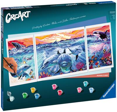 Ravensburger CreArt dolphins at sunset