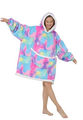 Draagbare deken met capuchon & mouwen - Tie-dye