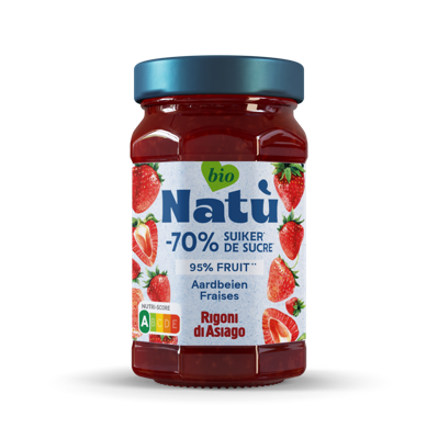 Natu Aardbeienjam bio 240 Gram Natu Aardbeienjam bio 240 Gram