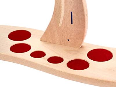 Goki houten weegschaal met gewichtjes