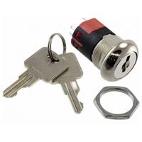 C & K Switches Y1011C2C203NQ Switch lock Y Series Sleutelschakelaar 125 V/AC, 28 V/DC 4 A 1x aan/aan 1 stuk(s) - thumbnail