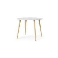 Eetkamertafel Delta rond - wit/eikenkleur - Ø100x75 cm - Leen Bakker - thumbnail