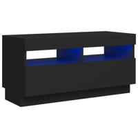 Tv-meubel met LED-verlichting 80x35x40 cm zwart - thumbnail