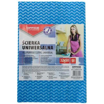 OFFICE products huishouddoekjes, 32 x 50 cm, geassorteerde kleuren, pak van 5 stuks