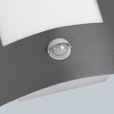 QAZQA Buitenwandlamp antraciet met bewegingssensor IP44 - Emmerald 1