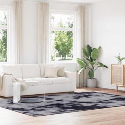 Hoogpolig vloerkleed NAVARRA 240x340 cm polyester donkergrijs