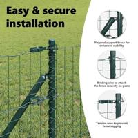 VidaXL Hek met paal groen 1,5 x 10 m staal en pvc - thumbnail