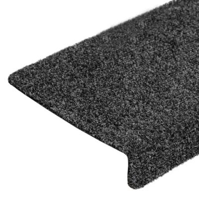 VidaXL Trapmatten zelfklevend 20 stuks 65x21x4 cm grijs rechthoekige rand VidaXL Trapmatten zelfklevend 20 stuks 65x21x4 cm grijs rechthoekige rand