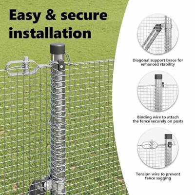 VidaXL Afrasteringspaal zilver 10 x 1,2 m (12 x 12 mm gaas) staal VidaXL Afrasteringspaal zilver 10 x 1,2 m (12 x 12 mm gaas) staal