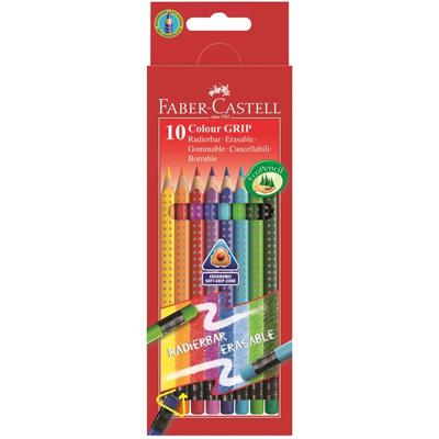 Faber Castell FC-116613 Kleurpotlood Faber-Castell GRIP 2001 Uitgumbaar Etui à 10 Stuks Faber Castell FC-116613 Kleurpotlood Faber-Castell GRIP 2001 Uitgumbaar Etui à 10 Stuks