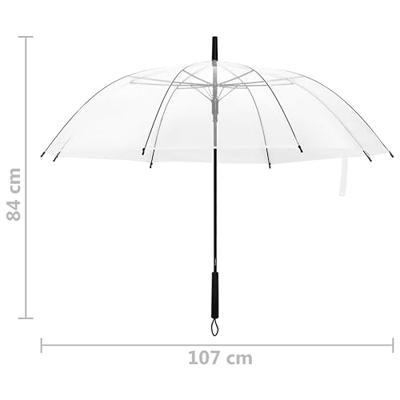 Paraplu 107 cm transparant