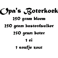 Opa's Boterkoek - Muursticker - thumbnail