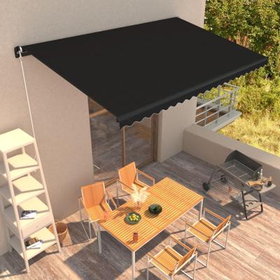 Luifel handmatig uittrekbaar 450x300 cm antraciet