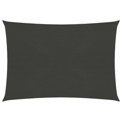 VidaXL Zonnezeil 160 g/m² 6x7 m hdpe antracietkleurig
