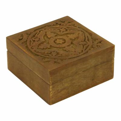 Opbergdoos Sheesham met Bloem