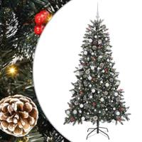 VidaXL Kunstkerstboom met 300 led groen 180 cm pvc en plastic en staal - thumbnail