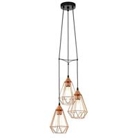 Eglo Vintage hanglampTarbes 3-lichts koper met zwart - 94196 - thumbnail