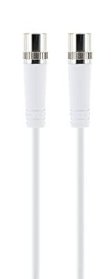 Schwaiger Antenne, Satelliet Aansluitkabel [1x F-quickstekker - 1x F-quickstekker] 5.00 m 10 dB Viervoudig afgeschermd Wit