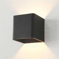 Artdelight Wandlamp Fulda 10x10 cm zwart - thumbnail