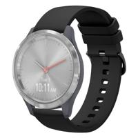 By Qubix - Compatible met Garmin Venu 3s / Vivoactive 4s / Venu 2s / Vivomove 3s / Forerunner 255s - Soft siliconen bandje - Zwart - Compatible Garmin bandje - thumbnail