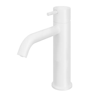 Wastafelmengkraan Hotbath Cobber 1-hendel Gebogen 21.6 cm Mat Wit