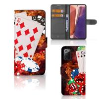 Samsung Galaxy Note 20 Wallet Case met Pasjes Casino - thumbnail