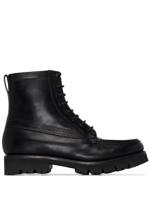 Grenson Harper lace-up leather ankle boots - Black - thumbnail