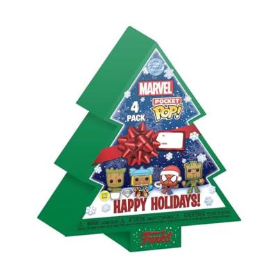 Marvel Pocket Pop Holiday Tree 4-Pack - Baby Groot, Thor, Spider-Man, Groot (Glow in the Dark) Marvel Pocket Pop Holiday Tree 4-Pack - Baby Groot, Thor, Spider-Man, Groot (Glow in the Dark)