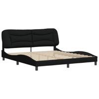 Bedframe zonder matras stof zwart 180x200 cm - thumbnail