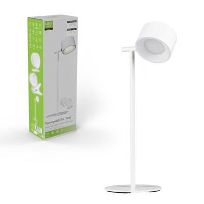 LED&apos;s Light 3-in-1 draadloze oplaadbare lamp met magnetische muurbeugel, voet en klem - Wit