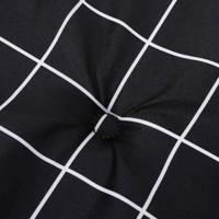 Tuinbankkussen ruitpatroon 120x50x3 cm oxford stof zwart - thumbnail
