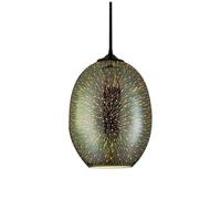 LED Hanglamp 3D - Quanta - Ovaal - Chroom Glas - E27 - thumbnail