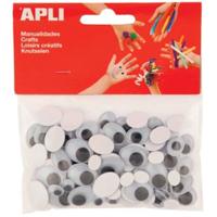 Apli zelfklevende knutselogen, ovaal, blister met 100 stuks - thumbnail