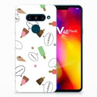 LG V40 Thinq Siliconen Case IJsjes - thumbnail