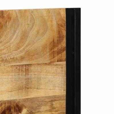 Hoofdeinde 120 cm massief hout mango en ijzer