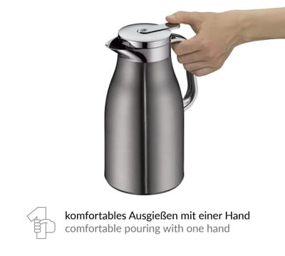 alfi Skyline Thermoskan Grijs, RVS 1 l 1321234100