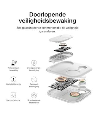 Oplaadstation - BELKIN - Qi2 - 3-in-1 - Wit