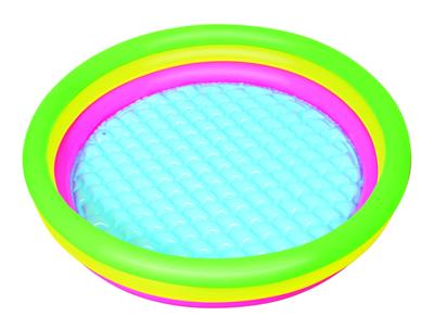 Bestway Opblaasbaar Kinderzwembad 3 Ringen Gewatteerde Bodem 102x25 cm +2 Jaar Tuin 51104 - thumbnail