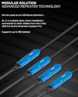 Lindy 43362 USB-kabel 30 m USB 3.2 Gen 1 (3.1 Gen 1) USB A Zwart, Blauw - thumbnail