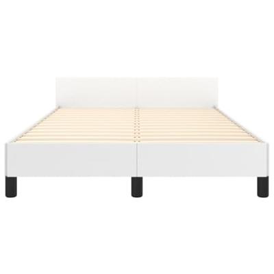 Bedframe met hoofdbord kunstleer wit 120x190 cm Bedframe met hoofdbord kunstleer wit 120x190 cm