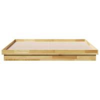 Bedframe zonder matras 200x200 cm massief hout eiken - thumbnail