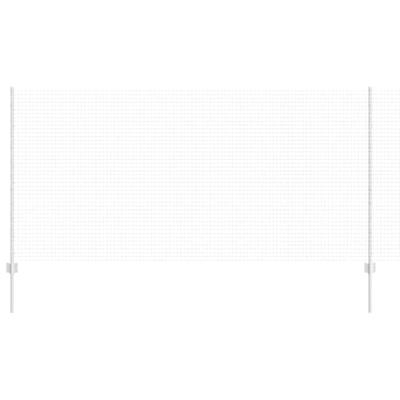 VidaXL Hek met paal zilver 1,2 x 10 m staal