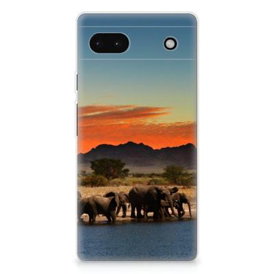Google Pixel 6A | TPU Hoesje | Olifanten