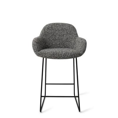 Jesper Home Barkruk 'Kushi' Slide Black, kleur Skyfall (zithoogte 67cm)